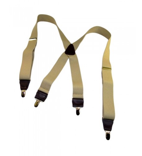 Casual Suspenders Patented Gold tone No slip