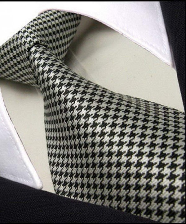 Houndstooth Geometric 100 Silk Classic Necktie