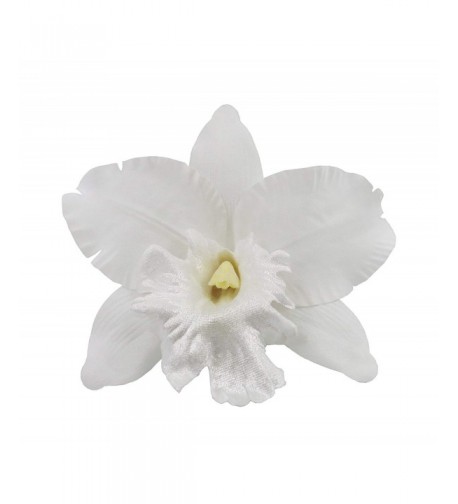 Orchid Flower Hair Clip White