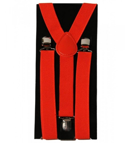 Sidecca 13293 Solid Suspenders Red One Size