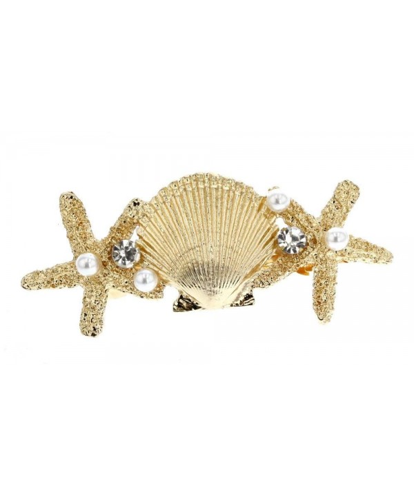 Michelle Goldtone Starfish Elegant Barrette