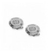 Personalized Silver Beveled Cufflinks Engraved