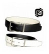 Reversible Plain Steel Leather Belt Black