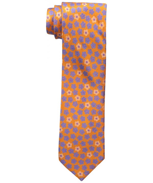 Happy Ties Flower Necktie Orange