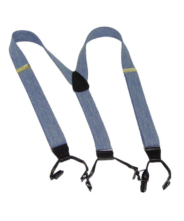 Patented Double Ups Suspenders Denim Y Back Patented Double Ups Suspenders Denim Y Back