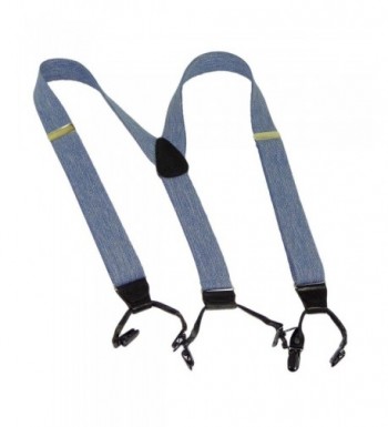 Patented Double Ups Suspenders Denim Y Back