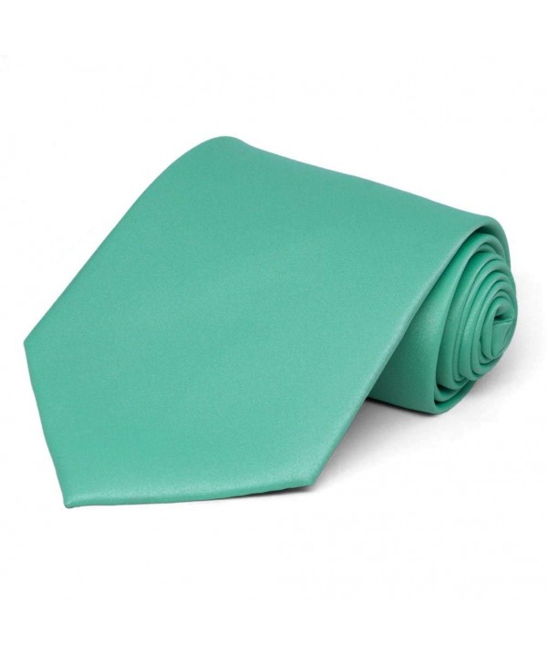 TieMart Aquamarine Solid Color Necktie