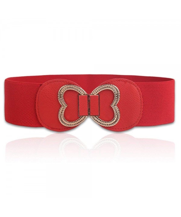 Womens Elastic Stretch Butterfly Buckle