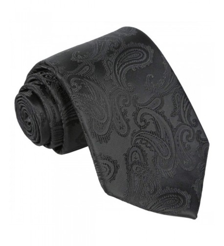 Fortunatever Handmade Black Paisley Necktie