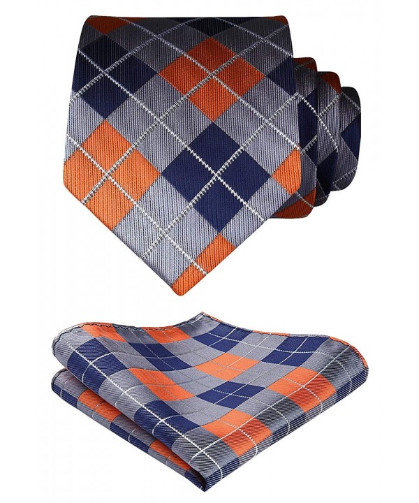 HISDERN Handkerchief Classic Stripe Necktie