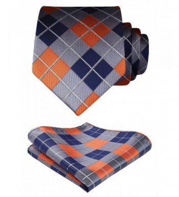 HISDERN Handkerchief Classic Stripe Necktie