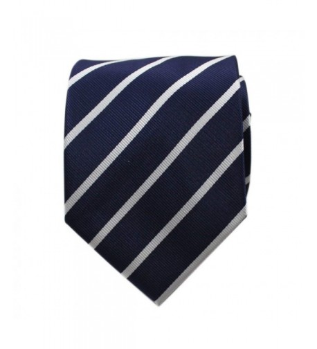 Bestow Navy White Striped Necktie