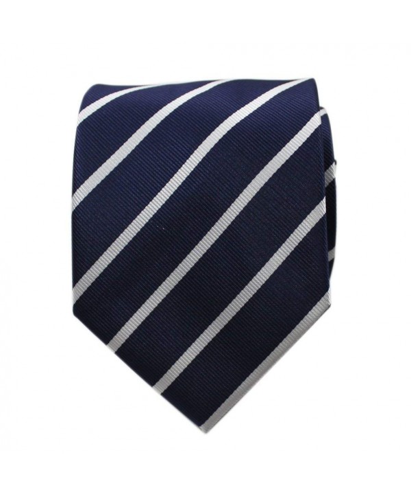 Bestow Navy White Striped Necktie