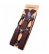 MENDENG Leather Tuxedo Suspenders Elastic