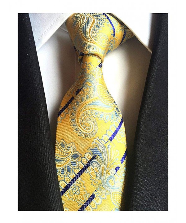 MENDENG Classic Paisley Jacquard Necktie