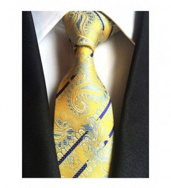 MENDENG Classic Paisley Jacquard Necktie