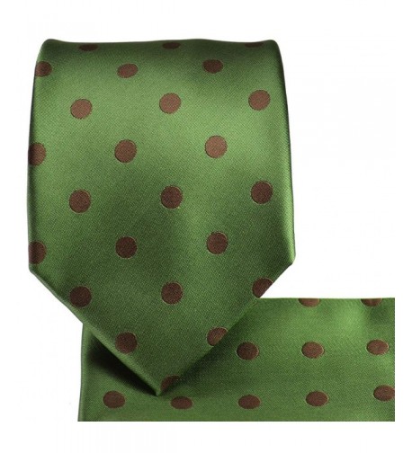 Olive Brown Necktie Pocket Square