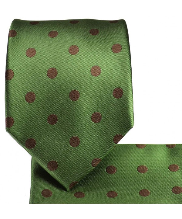 Olive Brown Necktie Pocket Square