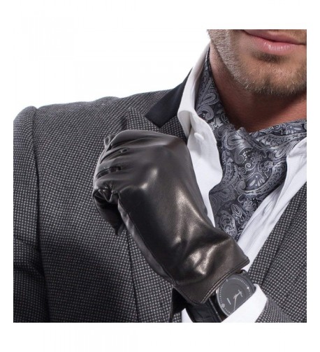Simple Winter Leather Gloves Black Unlined