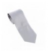 Mens Solid Neck Tie Silver