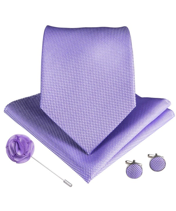 DiBanGu Handkerchief Necktie Paisley Lavender