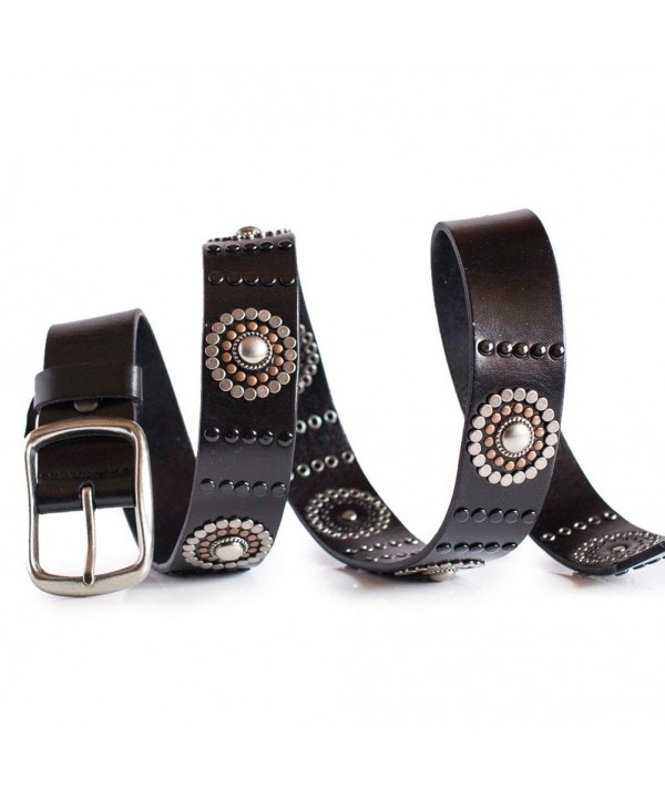 Womens Steampunk Studded Black Leather
