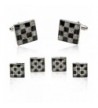 Diamond Checkerboard Cufflinks Formal Presentation
