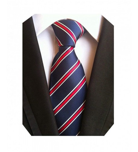 MINDENG Necktie Royal White Stripes