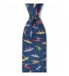 Navy Blue Silk Kayaks Necktie