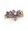 Flower Crystal Jewelry Hairpins Purple
