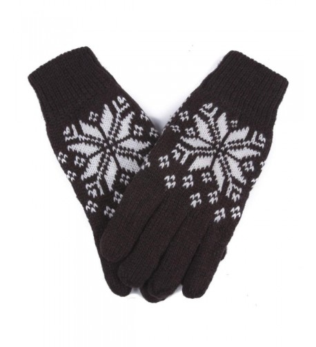 Damara Fleece Knitted Gloves Coffee