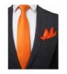 JEMYGINS Orange Necktie Pocket Square