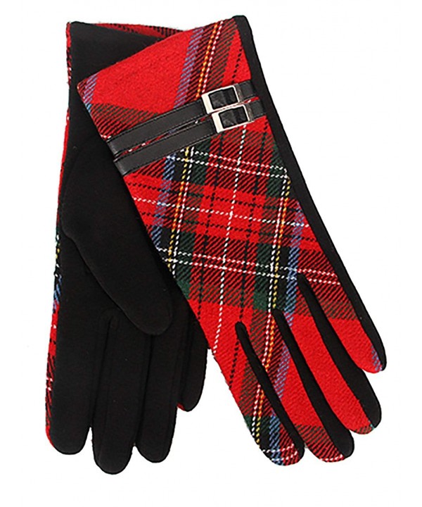 Tartan Traditions Black Buckle Gloves