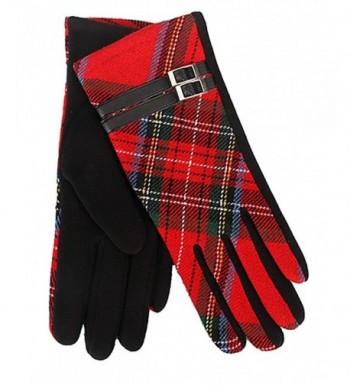 Tartan Traditions Black Buckle Gloves