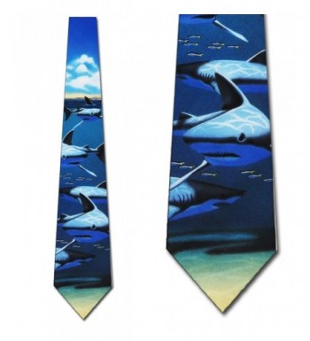Sharks Mens Necktie Three Rooker