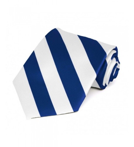 Royal Blue White Striped Tie
