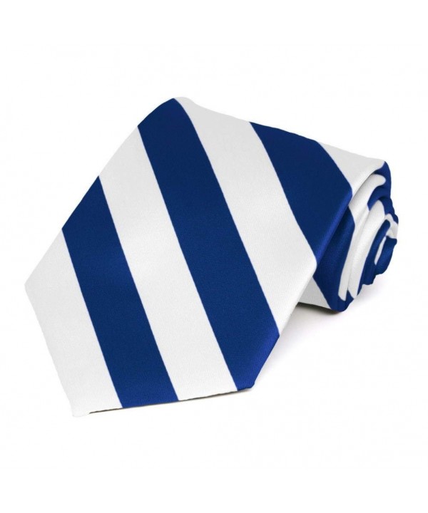 Royal Blue White Striped Tie