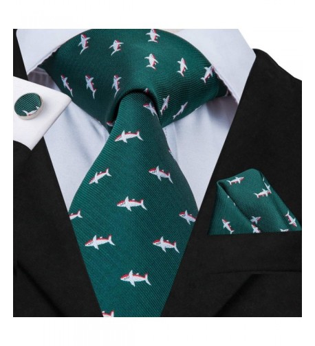 Hi Tie Dolphin Pattern Necktie Cufflinks