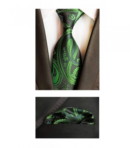 MENDENG Paisley Necktie Handkerchief Pieces