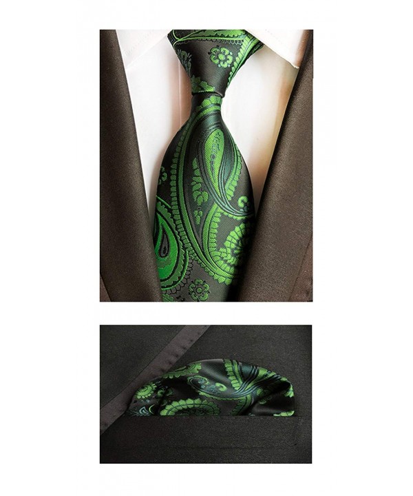 MENDENG Paisley Necktie Handkerchief Pieces