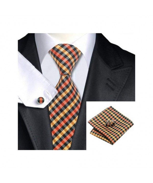Orange Yellow Classic Necktie Cufflinks
