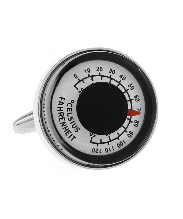 MRCUFF Presentation Thermometer Fahrenheit Cufflinks