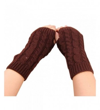 Womens Crochet Fingerless Gloves Typing