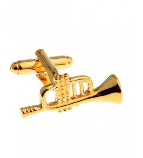 Golden Trumpet Cufflinks Orchestra Symphony