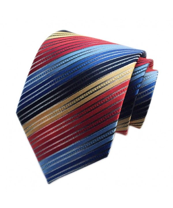 Secdtie Classic Striped Yellow Necktie