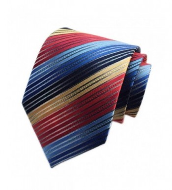 Secdtie Classic Striped Yellow Necktie