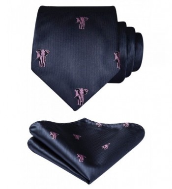HISDERN Elephant Handkerchief Necktie Pocket