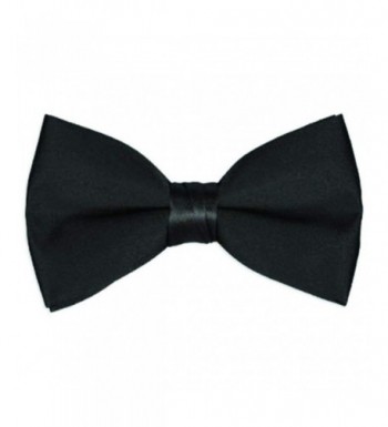 Creanoso Mens Black Bow Tie