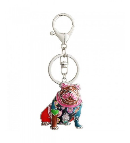 Luckeyui English Bulldog Keychain Colorful