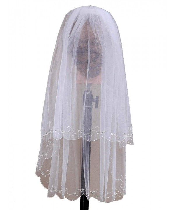 Dressblee Sequin Crystals Wedding Veil ivory6